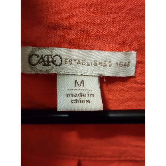 Cato Sleeveless Coral Pink Fit Flare Button Up Dress Pockets Spring Summer Sz M - Picture 3 of 7